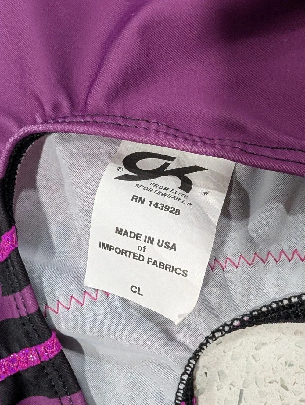 BLUSHING BEAUTY GK ELITE Gymnastic Dance Leotard CL LARGE OMBRE Pink Purple $51